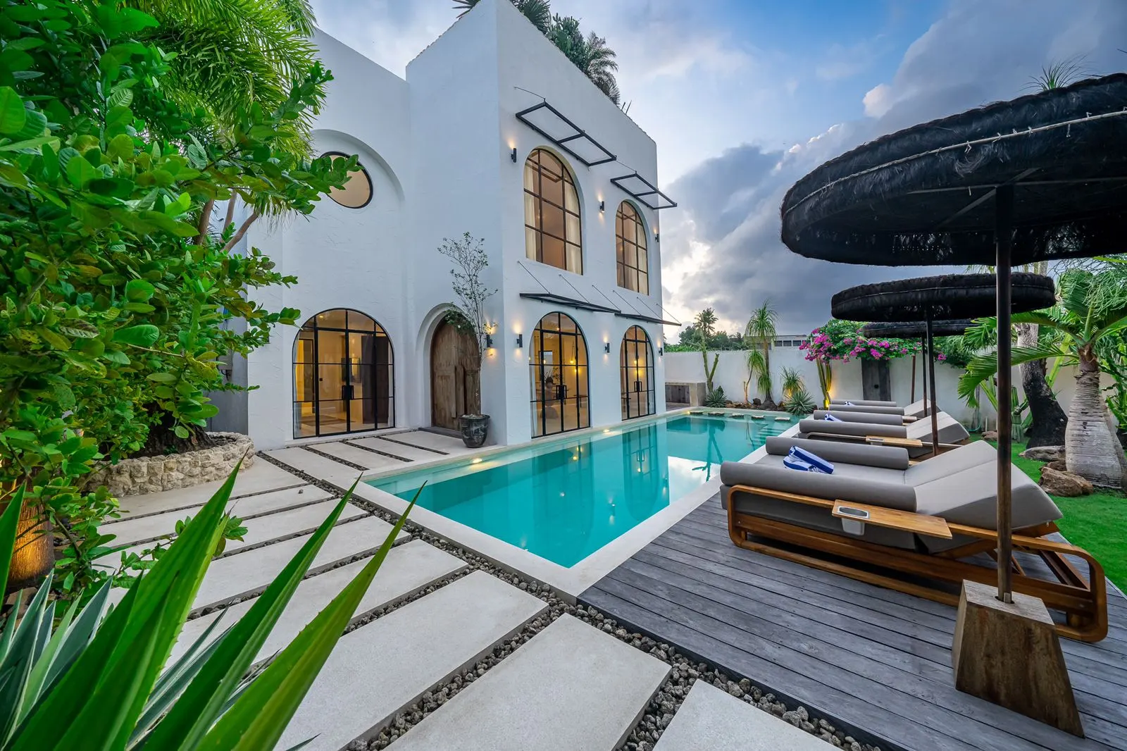 Luxurious 4+1 Bedroom Mediterranean Villa with Ricefield Views in Berawa