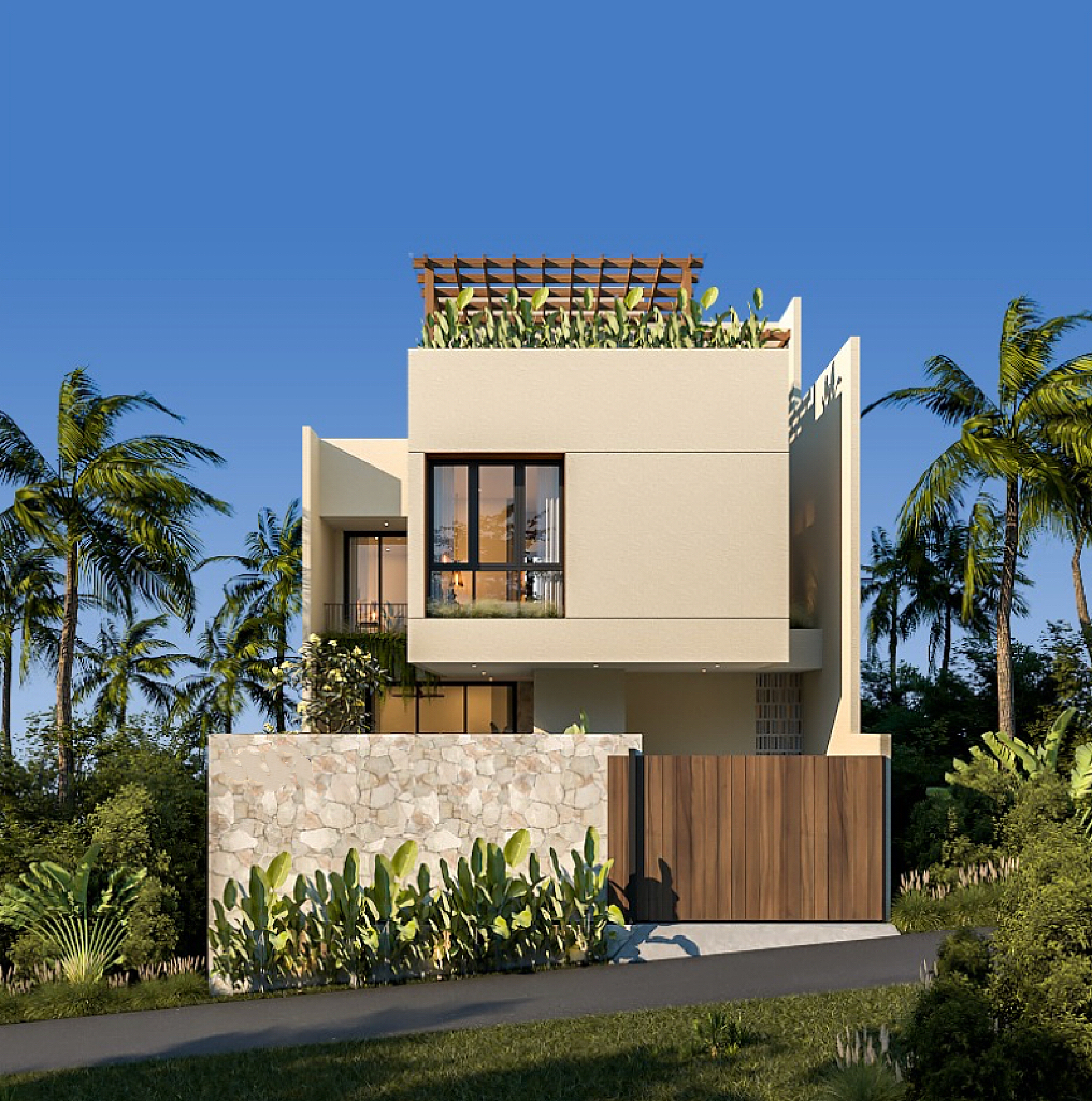 Brand New 2BR Villa with Rooftop Terrace & Private Pool, Pererenan - MT01