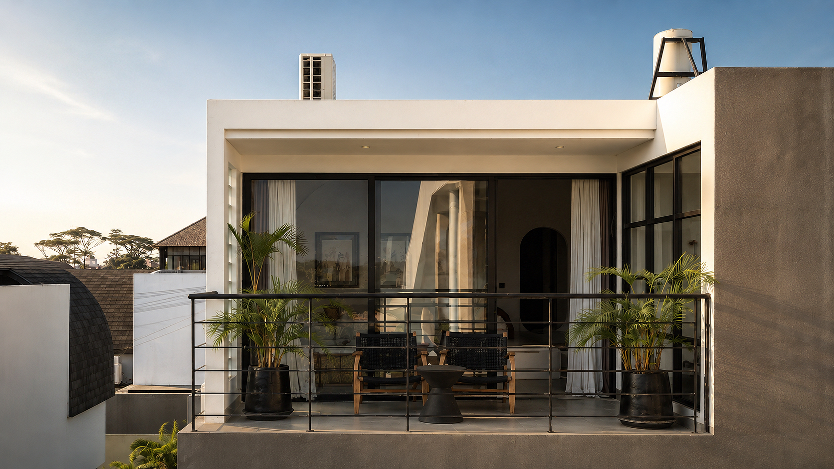 Elegant 3BR Villa | Sunset Balcony & Rice Field Views